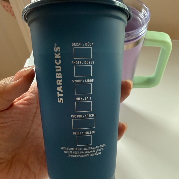 Colorful Cup Trio - Purple, Peach, Teal - Picture 5 of 5